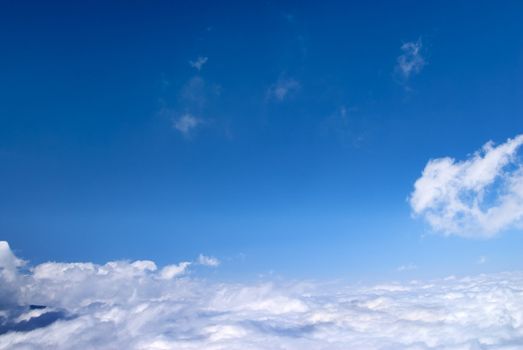 It is blue sky and beautiful cloud background.