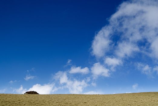 It is a beautiful blue sky and white cloud.