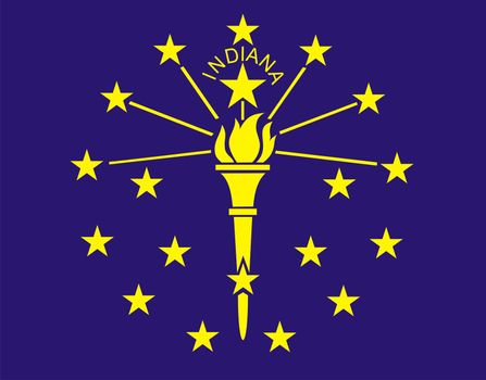 Very large 2d illustration of Indiana Flag
