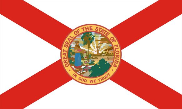 Very large 2d illustration of Florida Flag

