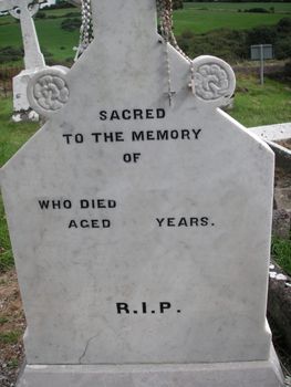 white stone headstone