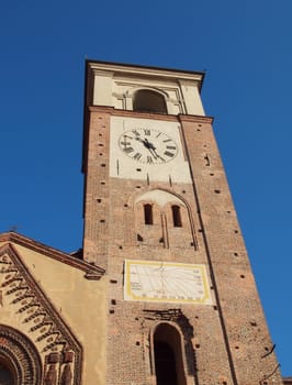 Duomo di Santa Maria Assunta cathedral church in Chivasso, Piedmont, Italy