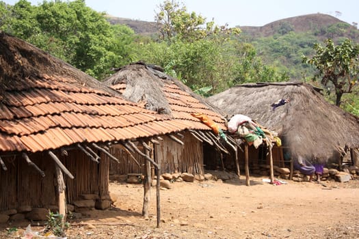 The traditional structure of tribal homes / huts, in India.