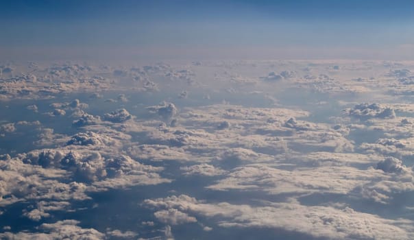 clouds sky blue plane view