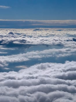 clouds sky blue plane view