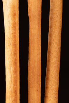 Closeup take of the texture of grissini, italian breadsticks