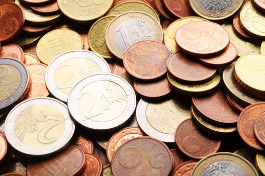 euro money coins showing finance or savings concept
