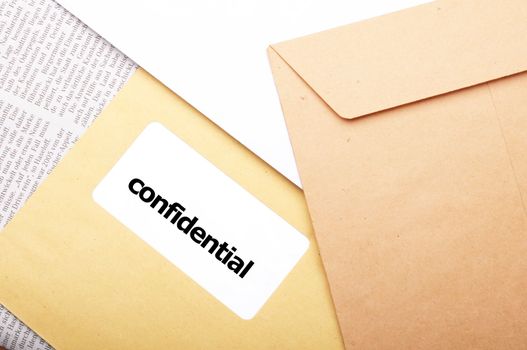 confidential or top secret letter showing business post concept