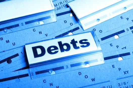 dept word on business folder showing finance or financial concept