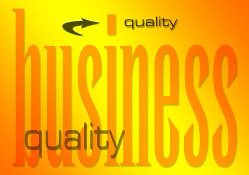 business quality illustration on flaming background