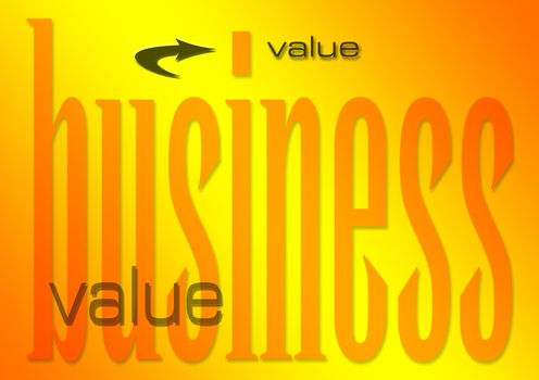 business value illustration on a sunburst background