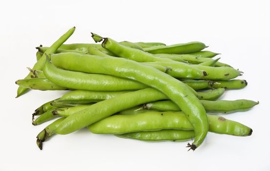 A group of fava on white isolated background