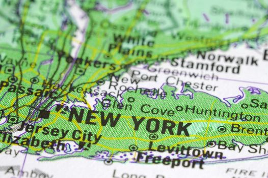New York environmentaly green map concept