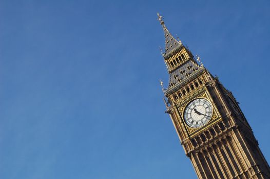 abstract view of london's big ben clock tower