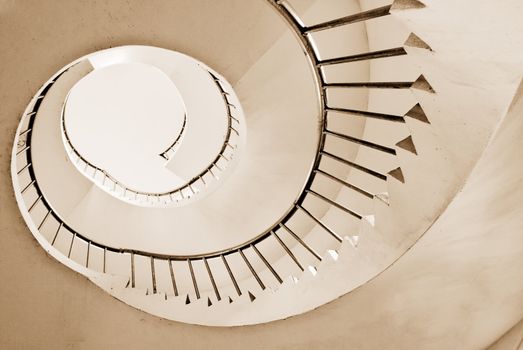 It is the beautiful spiraling stairs with colors.