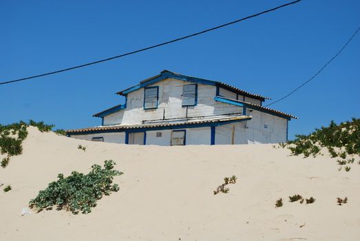 typical resort villa house on a tropical beach