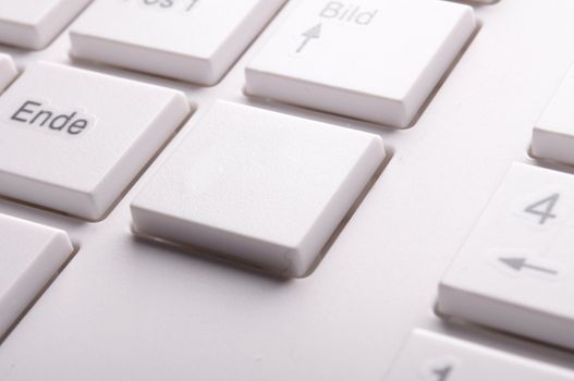 modern computer keyboard on white showing pc or technology concept