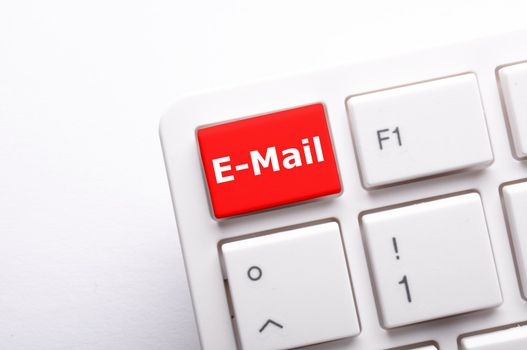 email concept with internet computer keyboard