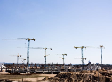 construction of the stadium