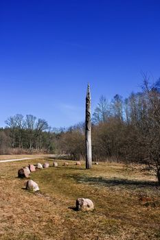 sundial in the Spring Park