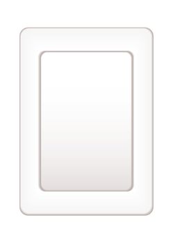 White plain picture frame with mirror or room for text