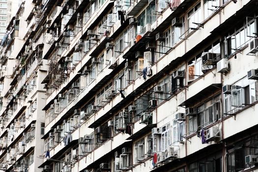 Old apartments in Hong Kong .