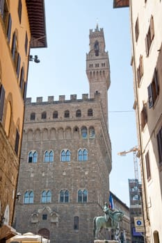 Buildings and statue in Florence, Italy
