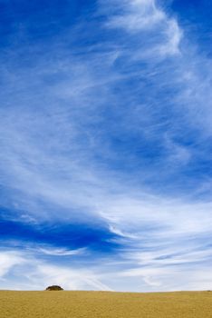 It is a beautiful blue sky and white cloud.