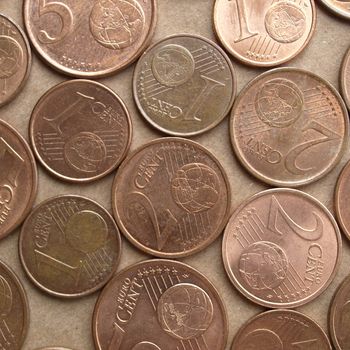 Background of Euro coins money (European currency)