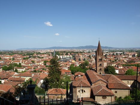 Turin panorama seen from the Castello di Rivoli hill