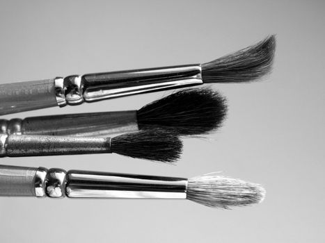 Paintbrushes tools for oil or tempera or watercolor painting