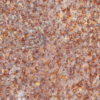 Seamless texture - a brown rusty surface of iron sheet