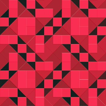 seamless texture of vibrant triangles and squares