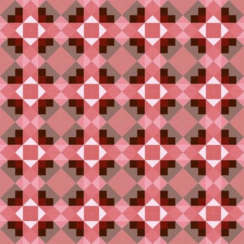 seamless texture of red and brown squares in art deco style