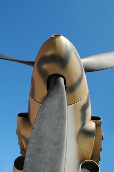 propeller of a WWII military fighter aircraft