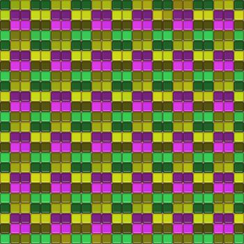 seamless texture of green and purple square tiles