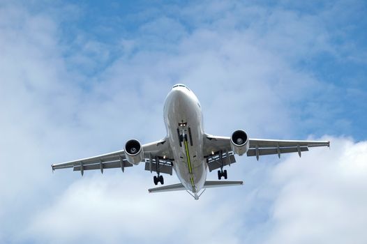 large jet aircraft on final landing approach