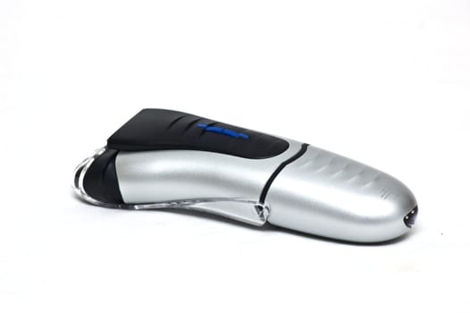 Men electric shaver isoalted on white