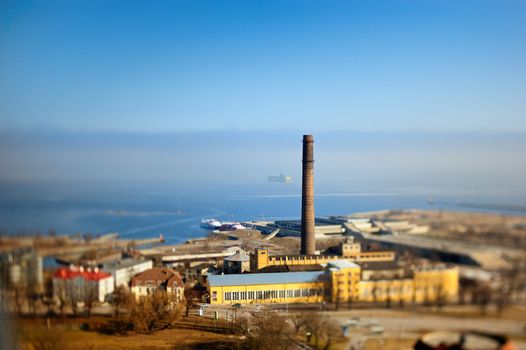 Factory on the outskirts of the city