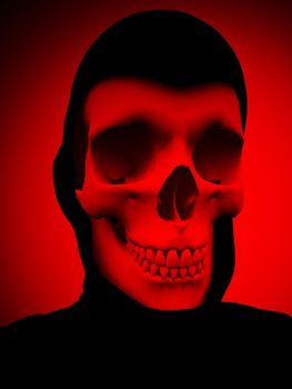 A representation of death for medical or Halloween concepts.
