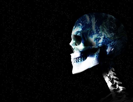 Concept image about the death of the Earth.