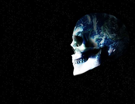 Concept image about the death of the Earth.
