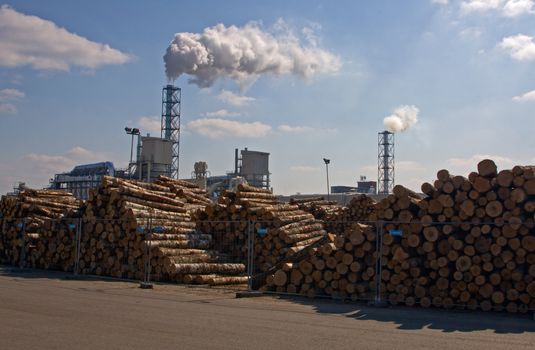 Smoke from a pipe manufacturing