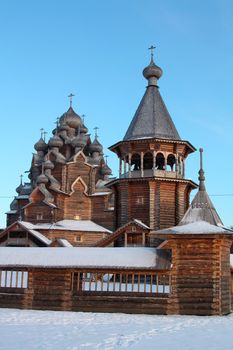 traditional wooden church in Russia