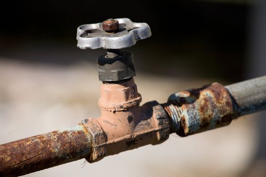 rusted water tap