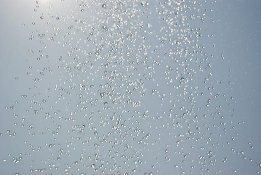The photo water flowing in the shower