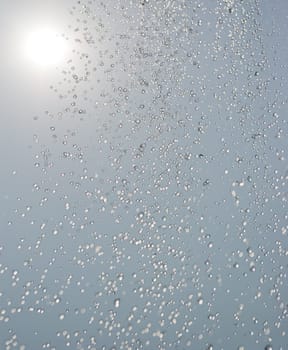 The photo water flowing in the shower