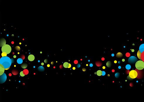 brightly colored abstract bubble background with copy space