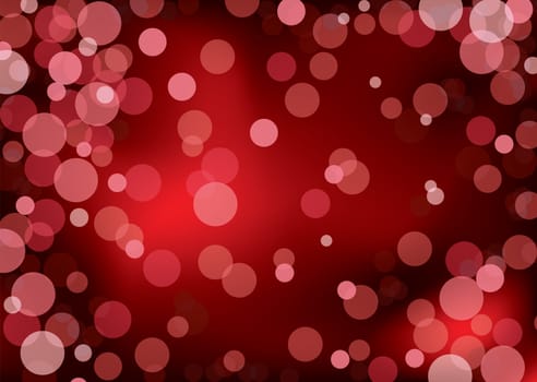 Red abstract background with blured lights and copy space