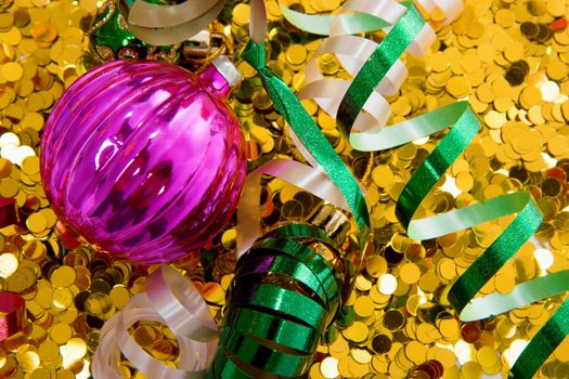 background of the brilliant Christmas accessories
